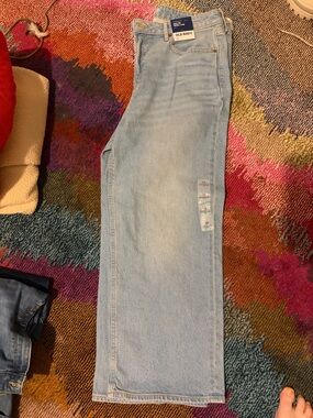Old Navy Light Blue Denim Wide Leg Jeans